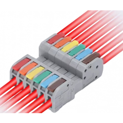 Konektor szybkozłączka 6 kanałowa zatrzaskowa 0,2-4mm²/0,14-4mm² 32A 250V